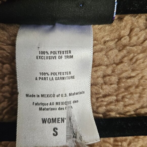 Patagonia Women’s Synchilla Teddy Bear Fleece Jacket Size Small Brown Sherpa - Picture 8 of 10